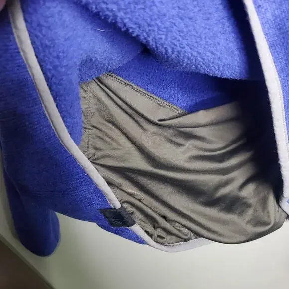 L.L. Bean Quarter Snap Knit Fleece Sweater Jacket Blue Women's XS Petite - Picture 8 of 12